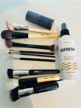 Makeup brush lot - MAC, Bobbi Brown, Sephora, Rare Beauty